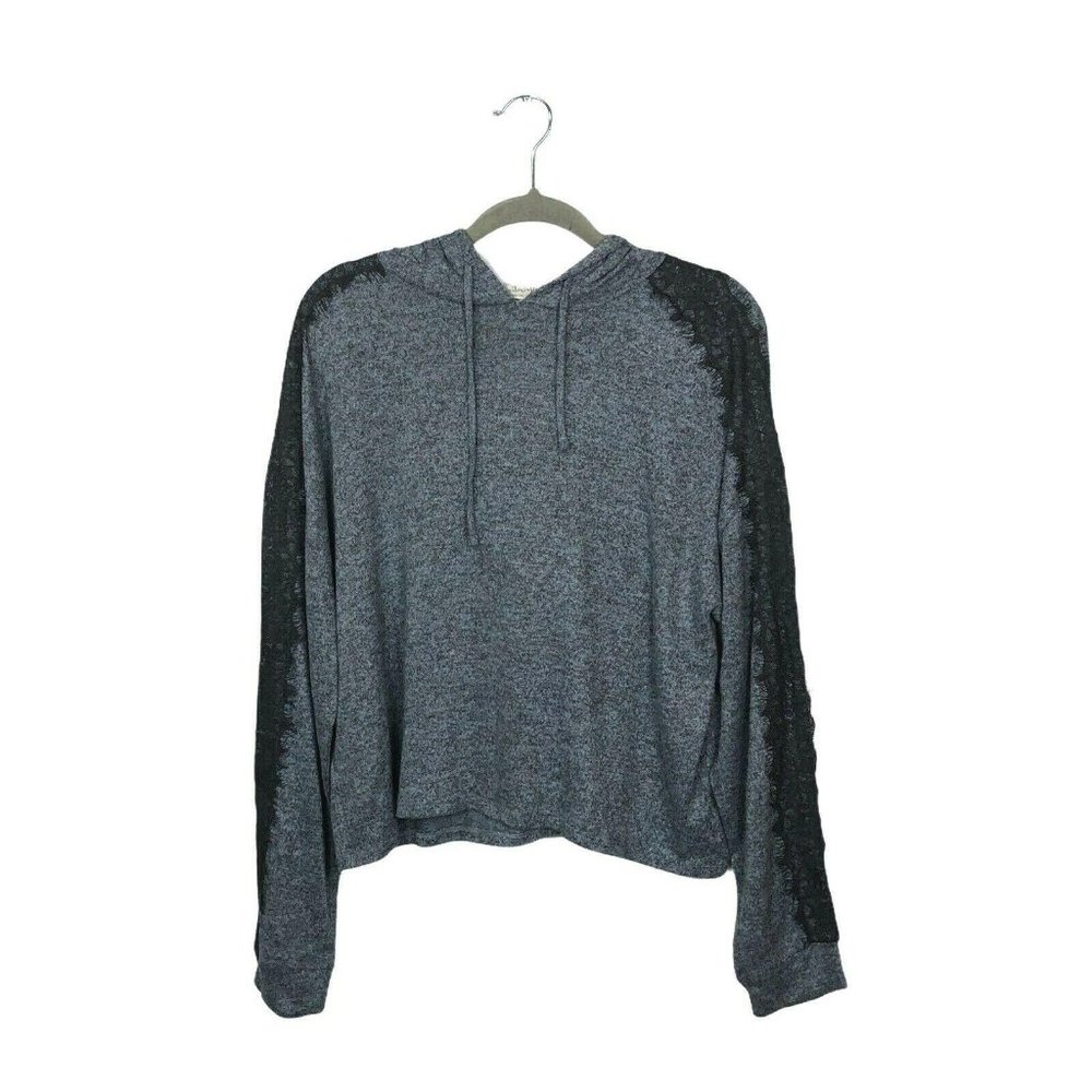 Ultra Flirt  NWT Womens XL Cropped Hoodie Heather